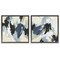 Stupell Industries Muted Blue Green Abstract Patches 2 pc Framed Floater Canvas Wall Art Set Design by June Erica Vess